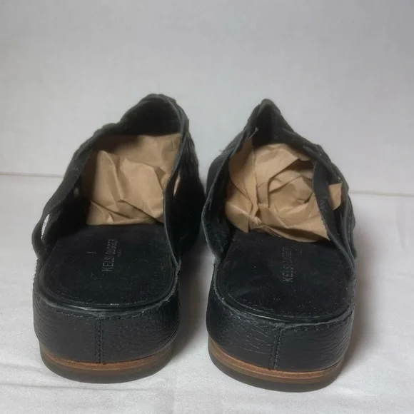 Kelsi Dagger Brooklyn Maple woven black leather mules size 10 - Picture 5 of 7